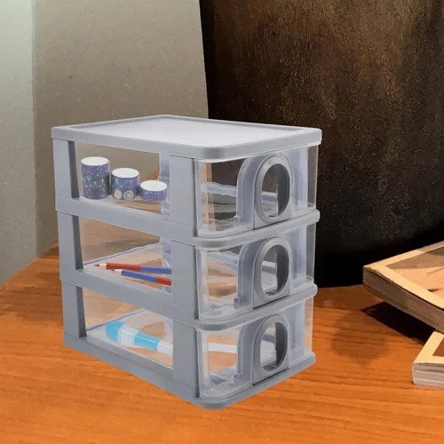 Vista 8 de Gabinete de almacenamiento de cajones, gabinete de almacenamiento de manualidades, cajas varias, estuche de almacenamiento de papelería, organizador