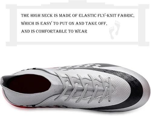 Vista 2 de WINGFAI Zapatos de fútbol para hombre, zapatos de fútbol profesionales de alta calidad, transpirables, atléticos, para exterioresinteriores, fútbol