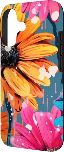 Vista 2 de Drip Gerbera Daisies Case for iPhone 17
