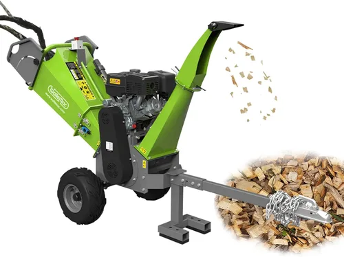 Vista 3 de Trituradora de madera de 420 cc, 15 HP de 6 pulgadas, trituradora E-Start a gas, motor B&S certificado por la EPA con barra de remolque/botón