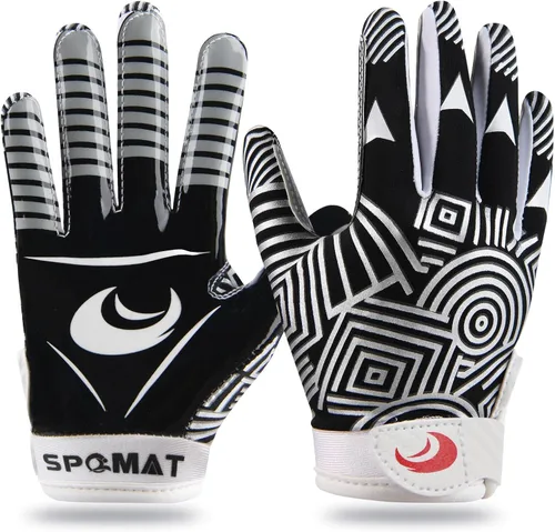 Vista 8 de Guantes de fútbol juvenil para niños, guantes receptores de agarre de silicona con capacidad de súper palo para la mejor experiencia de juego