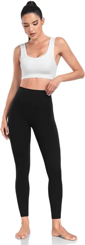 Vista 4 de HeyNuts Leggings de yoga Pro 78, pantalones suaves de cintura alta para mujer, pantalones deportivos de yoga de 25 pulgadas