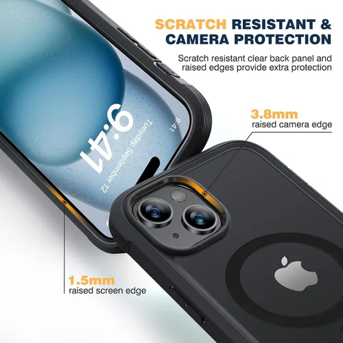 Vista 554 de DIACLARA - Funda transparente compatible con iPhone XR 6.1 pulgadas 2018