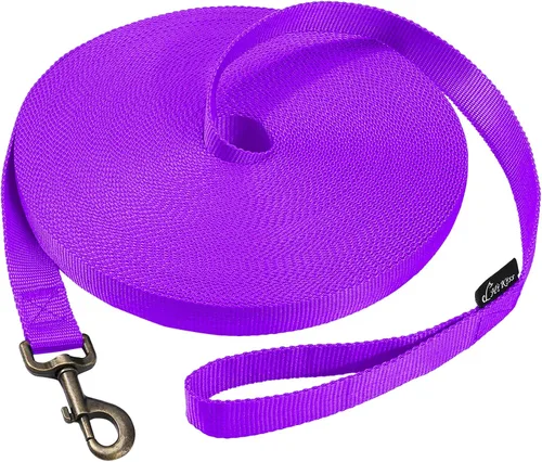 Vista 33 de Hi Kiss Correa de Entrenamiento de Obediencia y Agilidad para Perros/Cachorros - 15 pies 20 pies 30 pies 50 pies 100 pies - Ideal para Jugar