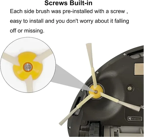Vista 4 de Side Brush,Compatible for IRobot Roomba 500 600 700 Series 694 692 690 680 660 665 651 650 614 760 770 780 776，Vacuum Cleaner Accessories(12pcs)