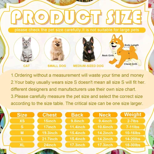 Vista 2 de LEIFIDE 8 piezas de vestidos de verano para perros hawaianos, diseño floral de flamenco, frutas, faldas para mascotas, vestidos de princesa hawaiana