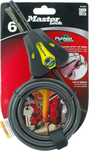 Vista 7 de Master Lock 8419DPF Candado de cable de pitón con llave, 1 paquete