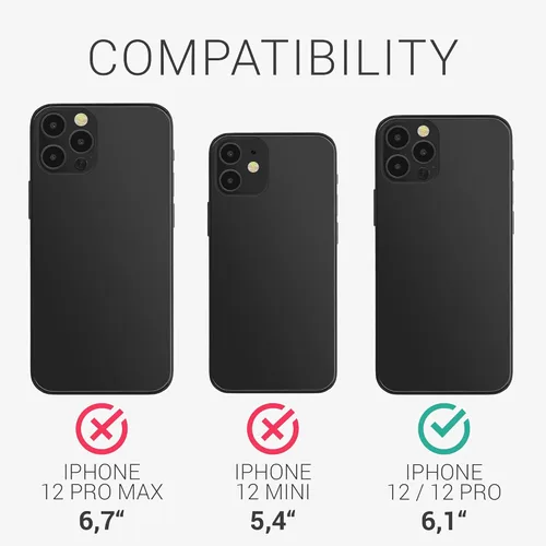 Vista 6 de kwmobile Funda compatible con Apple iPhone 12 / iPhone 12 Pro - Funda protectora delgada de silicona TPU - Rosa neón