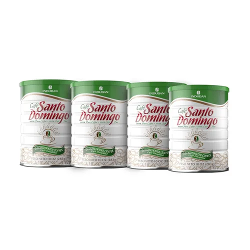 Vista 9 de Café Santo Domingo Descafeinado, lata de 10 onzas, café molido, tostado medio, producto de la República Dominicana (paquete de 2)