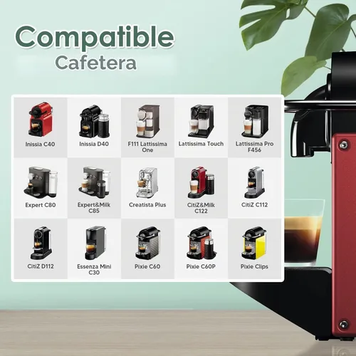 Vista 2 de LIHONG - Cápsulas de café reutilizables de acero inoxidable, cápsulas de café reutilizables, cápsulas de espresso reutilizables compatibles