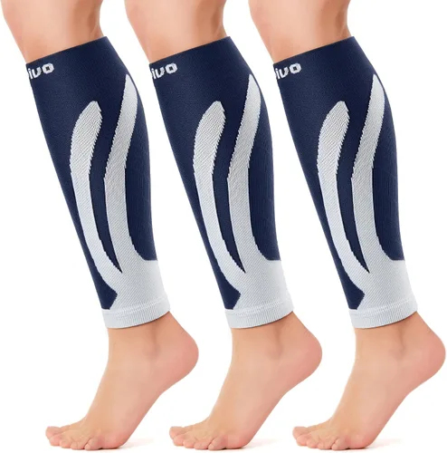 Vista 13 de CAMBIVO Mangas de compresión de pantorrilla para hombres y mujeres, calcetines sin pies para alivio del dolor de espinillas y piernas