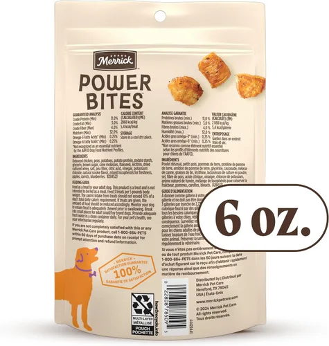 Vista 10 de Merrick Power Bites - Golosinas suaves y masticables para perros, sin gluten ni granos, completamente naturales