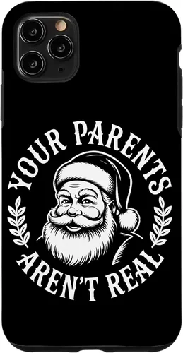 Vista 13 de Your Parents Aren’t Real Santa Humor Holiday Festive Cartoon Case for iPhone 16