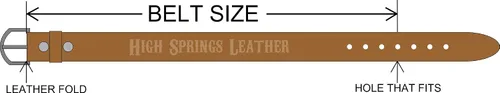 Vista 3 de High Springs Leather Cinturón de piel de ciervo personalizado para hombres y mujeres