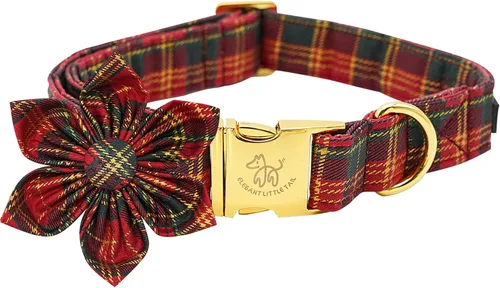 Vista 13 de Elegant little tail Collar de perro de San Patricio con flor, collares de perro con flores, trébol verde, regalo para mascotas, collares ajustables
