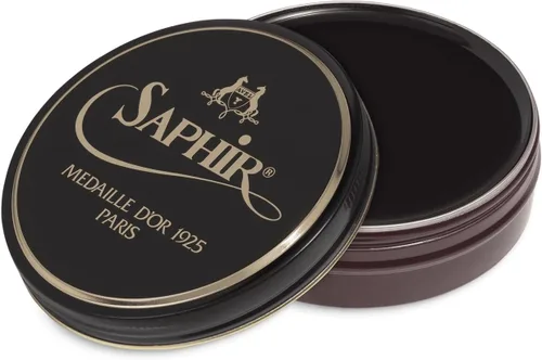 Vista 7 de SAPHIR Medaille d'Or Pate De Luxe - Esmalte de zapatos de cera natural para brillo de cuero Marrón medio