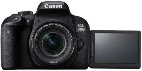 Vista 2 de Canon EOS 800D Digital SLR con 18-55 es modelo internacional negro de lente STM