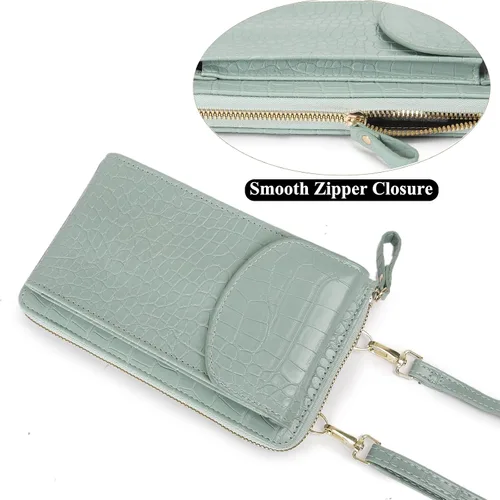 Vista 5 de DIVCIDLC Bolso cruzado pequeño para teléfono celular, cartera con ranuras para tarjetas