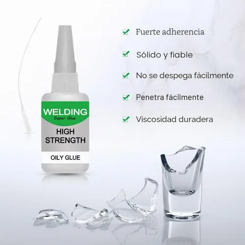 Vista 5 de Super pegamento universal, resistente al agua, potente pegamento aceitoso, pegamentos de cerámica multifuncionales para metal, madera, cerámica