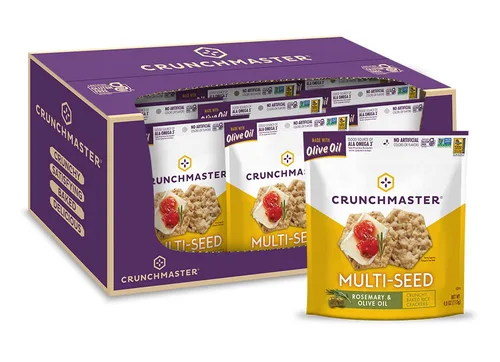 Vista 13 de Crunchmaster Ajo tostado sin gluten de múltiples semillas, bolsas de 4 onzas (paquete de 12)