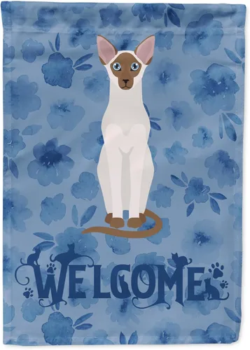 Vista 52 de Caroline's Treasures CK5005GF Bandera de bienvenida de gato abisinio para buzón, bandera decorativa para patio exterior, obras de arte de patio