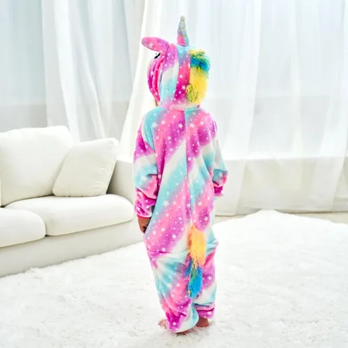 Vista 4 de FZOSM Lindo disfraz de unicornio para niñas, disfraz de Halloween y cosplay