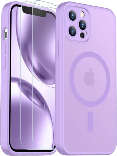 Vista 26 de SPIDERCASE Funda magnética translúcida diseñada para iPhone 11, con 2 protectores de pantalla de vidrio templado, antihuellas, para iPhone 11 de 6.1