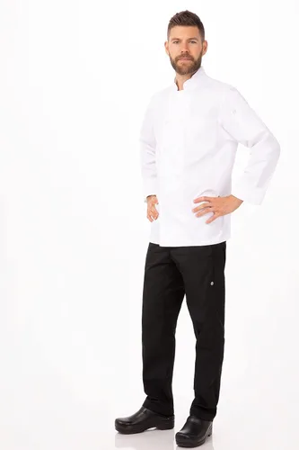 Vista 4 de Chef Works Le Mans - Abrigo de chef para hombre