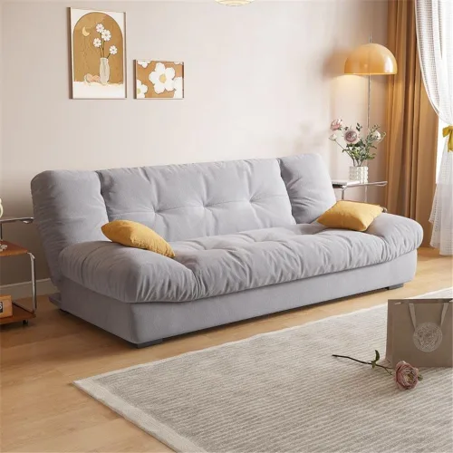 Vista 13 de Sofá futón extraíble resistente a desgarros, sofá futón convertible estilo moderno y simple con respaldo acolchado para sala de estar, apartamento