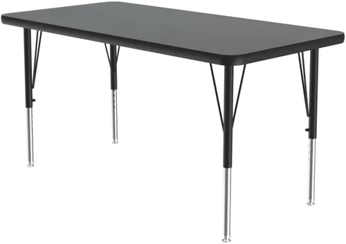 Vista 14 de Correll - Mesa rectangular de actividades para el aula de 24 x 36 pulgadas, altura ajustable (19-29 pulgadas), parte superior de nogal colonial