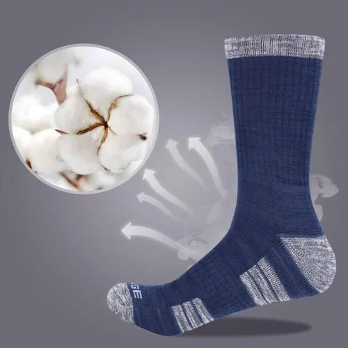 Vista 2 de YUEDGE Calcetines de senderismo para hombre, absorben la humedad, acolchados, atléticos, calcetines acolchados para botas de trabajo para hombres
