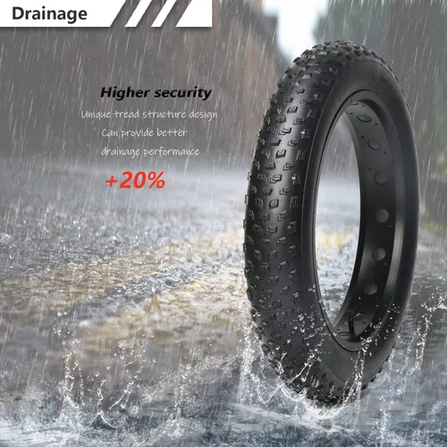 Vista 6 de 20x4.0/26x4.0 pulgadas Fat Bike Tire 60TPI para Bicicleta Eléctrica Fat Bicicleta Neumático 4.0 pulgadas Mountain Bike Tire