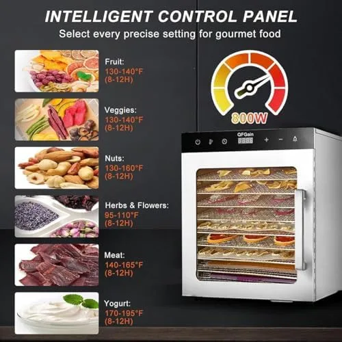 Vista 5 de 1000W Commercial Freeze Dryer, 12-Layer Food Dehydrator with Timer 0-24H, Adjustable Temp 86℉-194℉, Electric Fruit, Vegetable, Meat, Seafood Drying