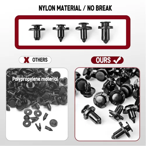Vista 4 de UNIGT Clips de retención tipo empuje para forro de guardabarros compatibles con Nissan/Infiniti, remplaza 01553-05323, 01553-09321, 01553-09241