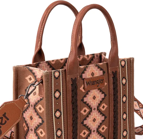 Vista 4 de Wrangler Aztec Tote Bag for Women Boho Shoulder Purses and Handbags