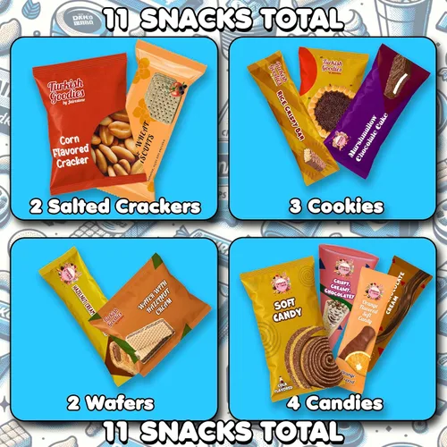 Vista 2 de Caja de aperitivos turcos – Snack From Around The World Box – Exotic Foreign Snacks & Candy – Caja de aperitivos internacionales