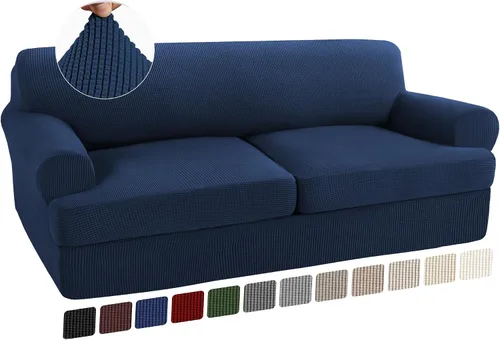 Vista 42 de Turquoize Funda para sillón con cojín en forma de T para sala de estar, funda elástica para sofá, funda suave para sillón, fundas de muebles