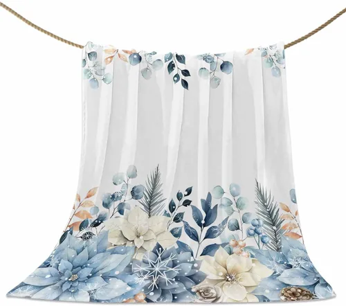 Vista 39 de Mantas de Tiro de Muñeco de Nieve de Navidad, Manta de Vellón Suave de Vacaciones de Invierno Decorativa para Hogar Sofá Sillón Silla Sala de Estar