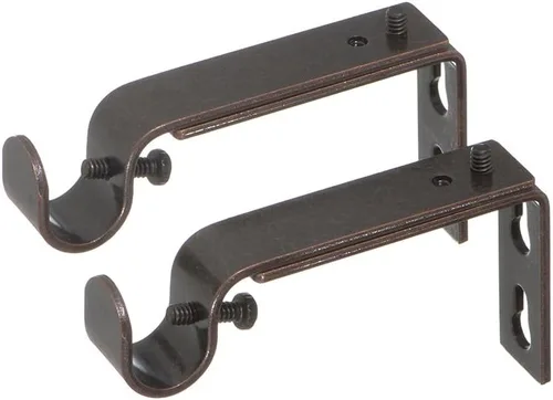 Vista 12 de Ivilon Soportes ajustables para barras de cortina - para barras de 1 o 1 1/8 pulgadas. Juego de 2 - Negro antiguo