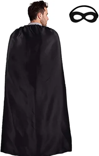 Vista 3 de D.Q.Z Adults Superhero-Cape and Mask for Men Women - Masquerade Super Hero Spirit Day Team Dress-Up Costume Party Favors