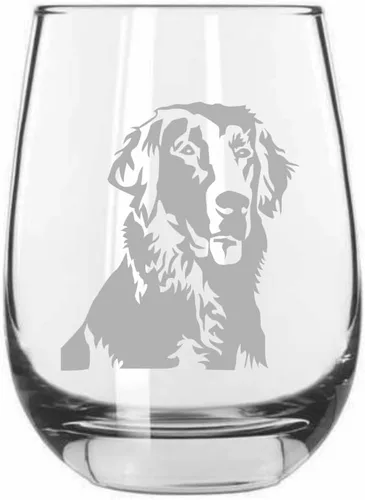 Vista 221 de Shar Pei (chino) - Vaso de vino sin tallo grabado para perro, 15.25 onzas