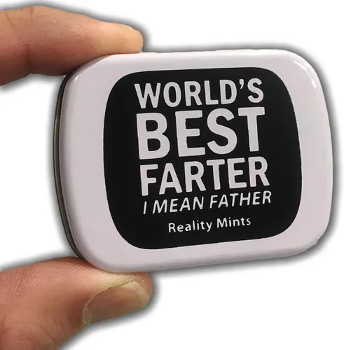 Vista 3 de Gears Out World's Best Farter, I Mean Father Reality Mints – Regalo divertido para papá, marido, amigo o hermano – Relleno de calcetines