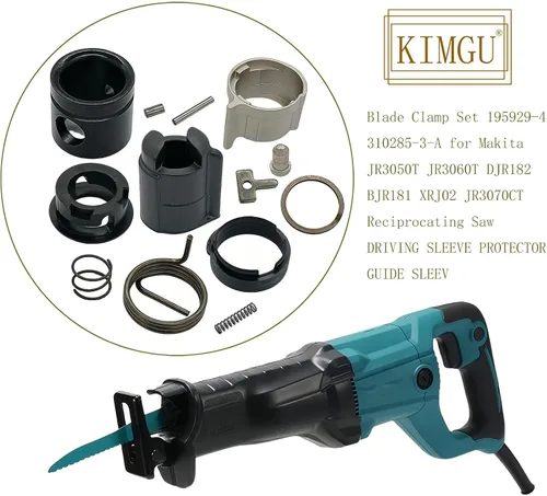 Vista 5 de 195929-4 310285-3-A Juego de abrazaderas de cuchilla para Makita JR3050T JR3060T DJR182 BJR181 XRJ02 JR3070CT Sierra recíproca GUÍA GUÍA MANGA DE