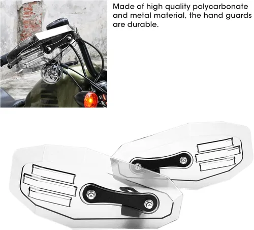 Vista 4 de KIMISS Protectores de mano para motocicleta, 2 unidades de protectores de mano para motocicleta, protector de cepillo de mano, barra protectora