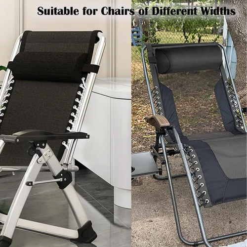 Vista 6 de Ostlttyn Almohada para la cabeza para silla de gravedad cero, silla reclinable, cojín grande de gravedad cero con banda elástica ajustable, almohada