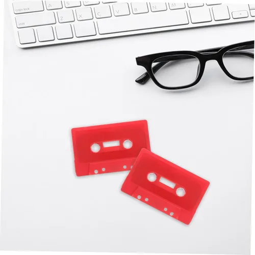 Vista 7 de Kisangel 2 unids retro cassette cinta decoración blanco casetes audio retro decoración centro de música