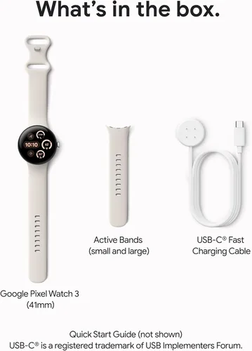 Vista 11 de [Usado] Google Pixel Watch 3 modelo 2024, reloj Android de 1.61 pulgadas (41 mm) con seguimiento de frecuencia cardíaca, Fitbit Advanced Running