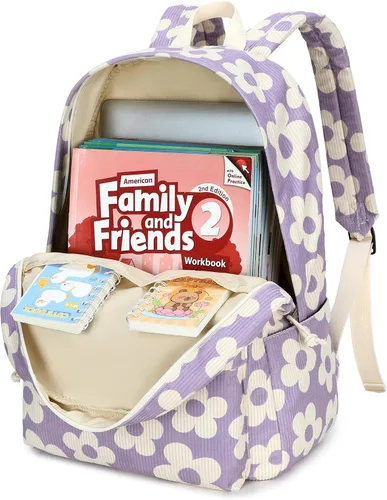 Vista 38 de LOIDOU Mochila para adolescentes y niñas, mochila escolar con lonchera y estuche para lápices, juego de bolsas escolares 3 en 1