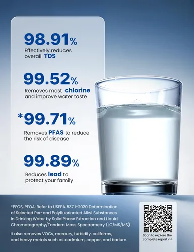 Vista 5 de NOVETE Filtro de Agua de Ósmosis Inversa para Encimera, Agua Fría UV hasta 32℉, Certificado NSF/ANSI 42/58, 4:1 Pura a Desagüe, Sin Instalación