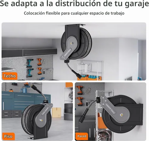Vista 5 de Giraffe Tools Carrete de manguera para lavadora a presión con manguera